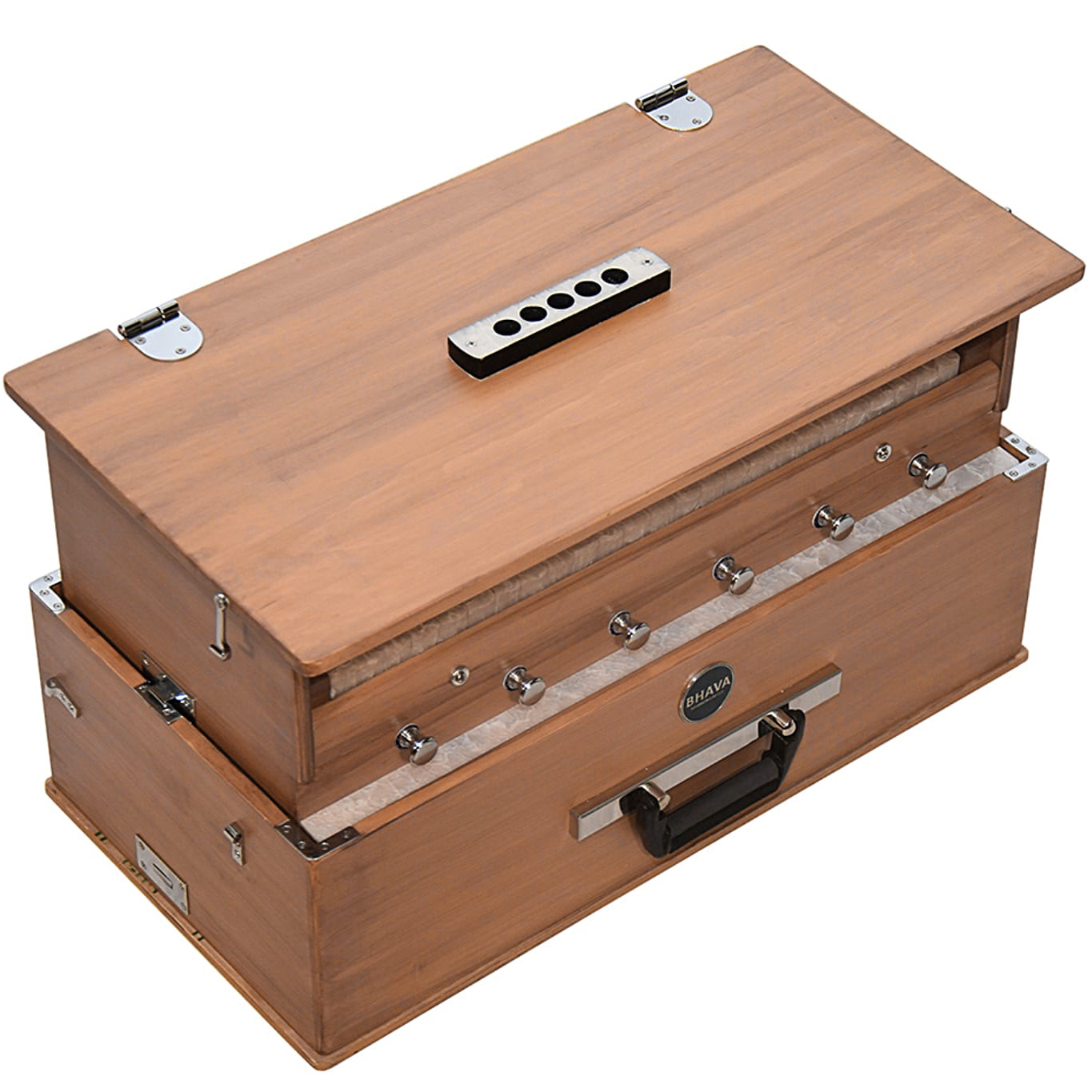 Bhava Classic Standard Edition Natural Harmonium Seitenansicht mit Tastatur